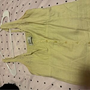 Hollister Light Yellow Button-Up Blouse